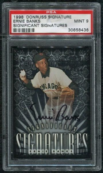 1998 Donruss Significant Signatures Ernie Banks Autograph PSA 9 MINT