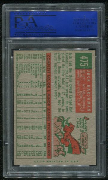 1959 Topps #475 Jack Harshman PSA 9 MINT - 1 of 3