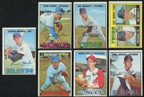 1967 Topps Lot of 16 Assorted Semi-High Numbers