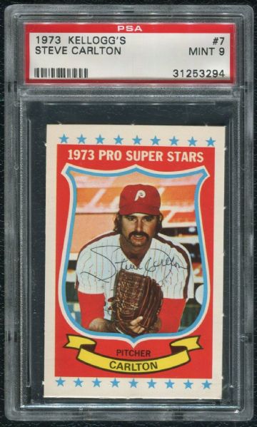 1973 Kellogg's #7 Steve Carlton PSA 9 MINT