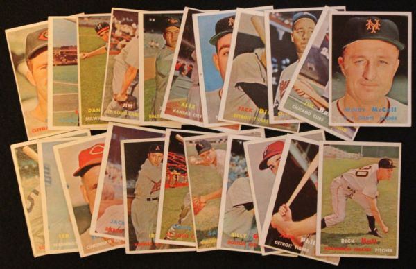 1957 Topps Lot of 43 Mid-Series Cards 