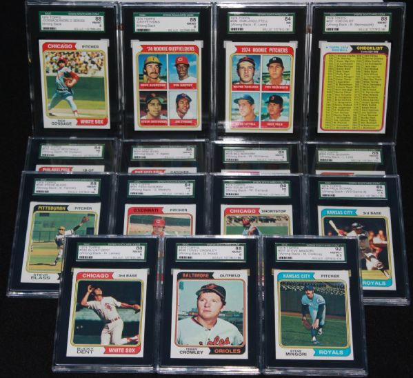 1974 Topps Wrong Backs SGC Graded Lot of 23