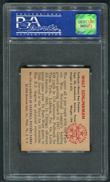 1950 Bowman #119 Walt Schlinkman PSA 8 NM-MT