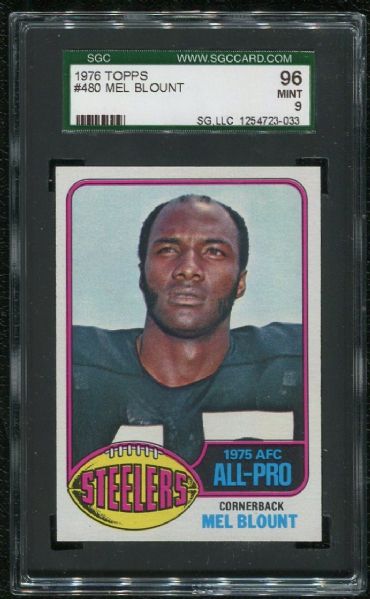 1976 Topps #480 Mel Blount SGC 96 MINT 9