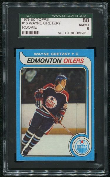 1979-80 Topps #18 Wayne Gretzky Rookie SGC 88 NM-MT 8