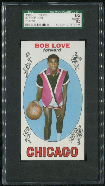 1969-70 Topps #78 Bob Love SGC 92 NM-MT+ 8.5