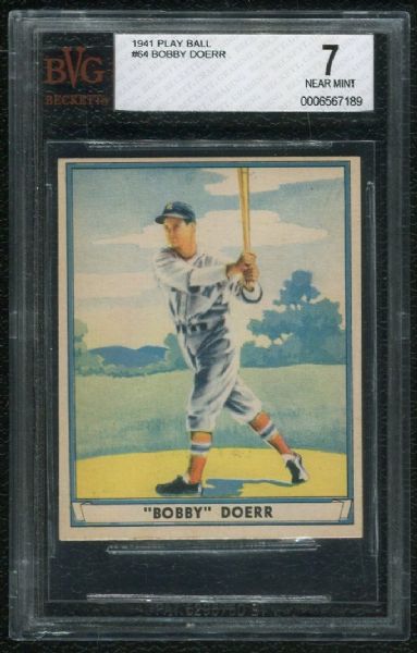 1941 Play Ball #64 Bobby Doerr BVG 7 NM