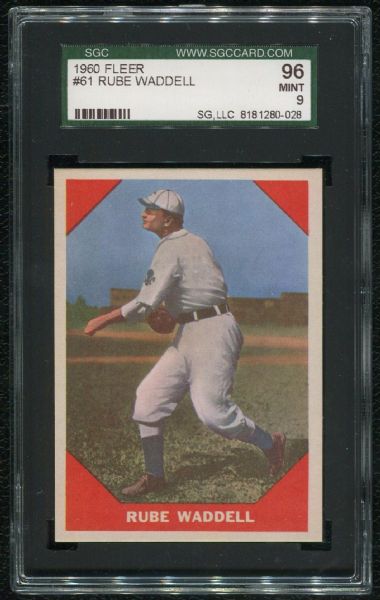 1960 Fleer #61 Rube Waddell SGC 96 MINT 9