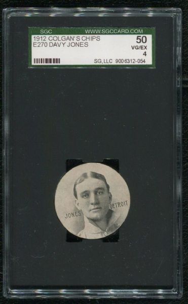 1909-11 Colgan's Chips Davy Jones SGC 50 VG-EX 4