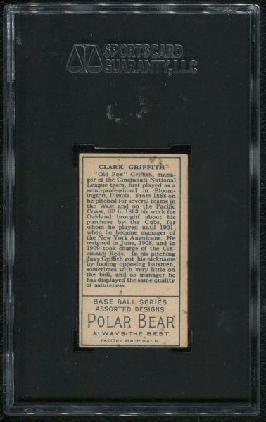 1911 Polar Bear T205 Clark Griffith SGC 60 EX 5