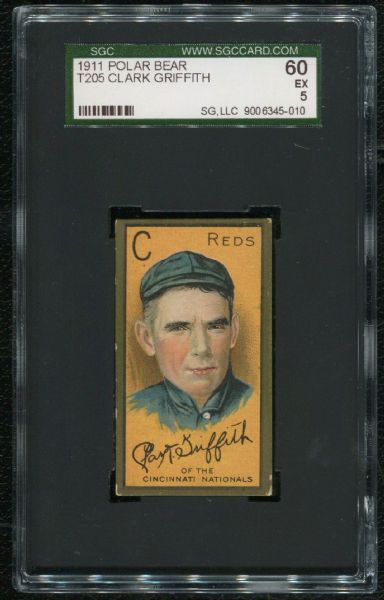 1911 Polar Bear T205 Clark Griffith SGC 60 EX 5