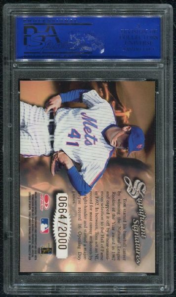 1997 Donruss Signature Series Tom Seaver Autograph PSA 10 GEM MINT