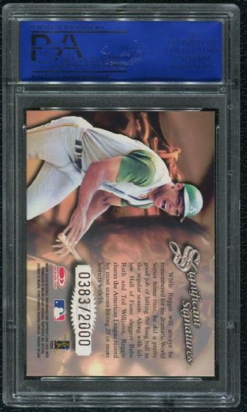 1997 Donruss Signature Series Reggie Jackson Autograph PSA 9 MINT