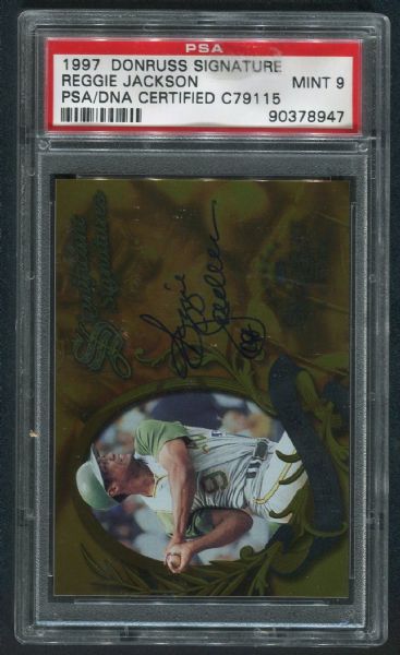 1997 Donruss Signature Series Reggie Jackson Autograph PSA 9 MINT