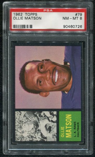 1962 Topps #79 Ollie Matson PSA 8 NM-MT