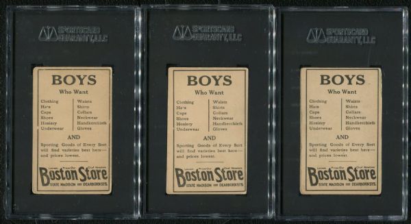 1917 Boston Store SGC Graded Lot of 3 SGC 40 VG 3