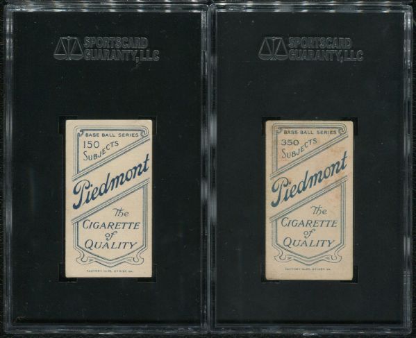 1909-11 Sweet Caporal & Piedmont T206s Lot of 4 SGC 40 VG 3