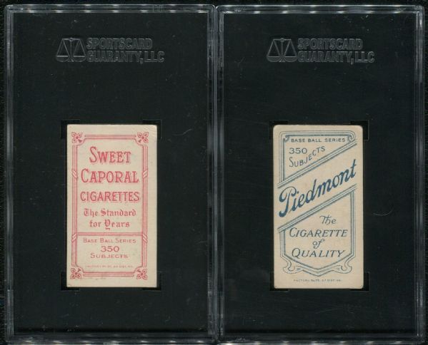 1909-11 Sweet Caporal & Piedmont T206s Lot of 4 SGC 40 VG 3