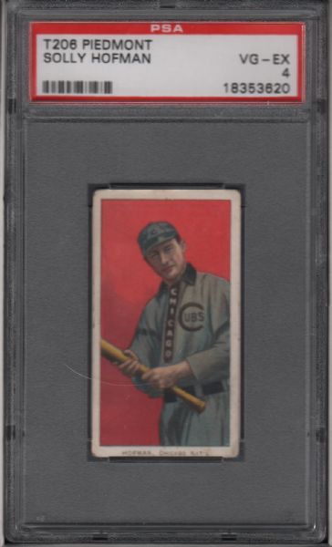 1909-11 T206 Piedmont Solly Hofman PSA 4