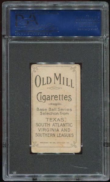 1909-11 T206 Old Mill Jimmy Hart Montgomery PSA 1.5