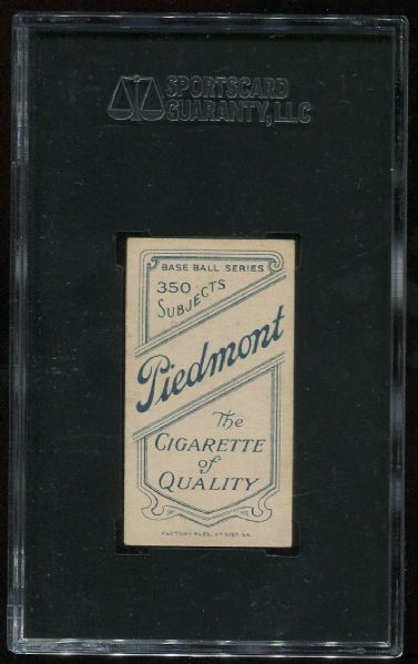 1909-11 T206 Piedmont Al Mattern SGC 60