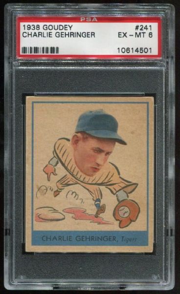 1938 Goudey 241 Charlie Gehringer PSA 6