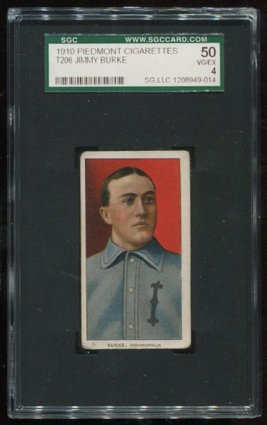 1909-11 T206 Piedmont Jimmy Burke SGC 50