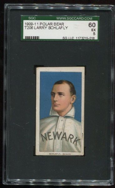 1909-11 T206 Polar Bear Larry Schlafly SGC 60