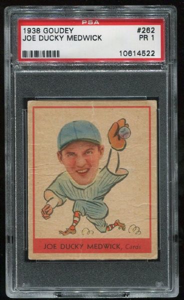 1938 Goudey 262 Joe Ducky Medwick PSA 1