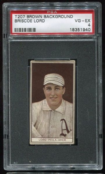 1912 T207 Recruit Briscoe Lord PSA 4