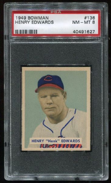 1949 Bowman 136 Henry Edwards PSA 8