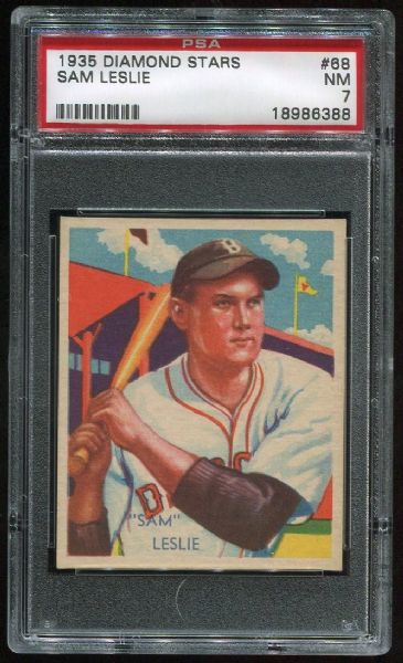 1934-36 Diamond Stars 68 Sam Leslie PSA 7