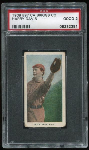 1909 E97 Ca Briggs Co. Harry Davis PSA 2