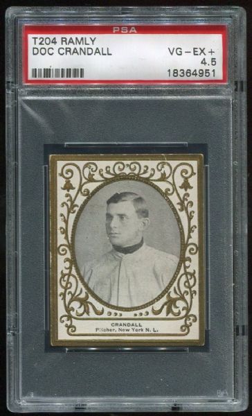 1909 T204 Ramly Doc Crandall PSA 4.5