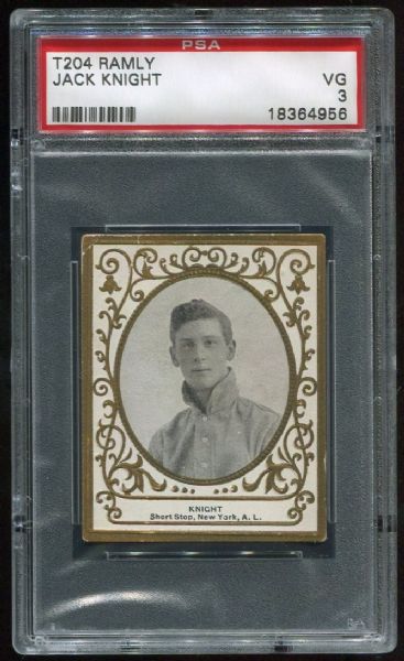 1909 T204 Ramly Jack Knight PSA 3