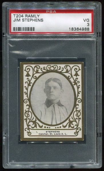 1909 T204 Ramly Jim Stephens PSA 3