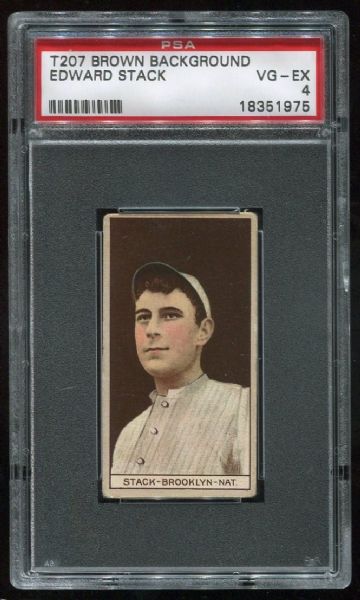 1912 T207 Recruit Edward Stack PSA 4