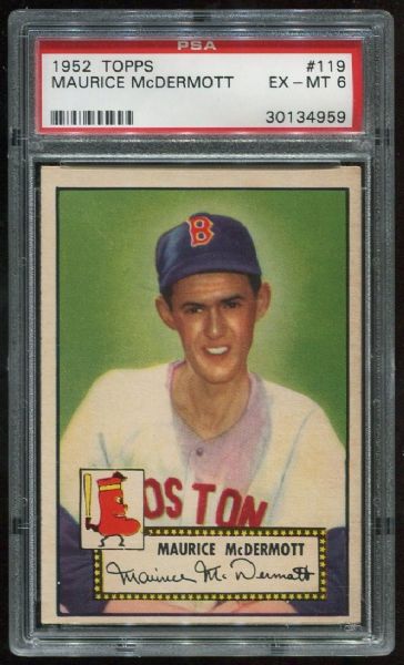 1952 Topps #119 Maurice Mcdermott PSA 6