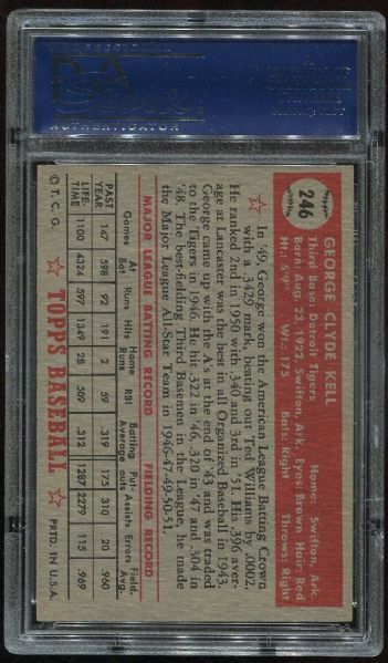 1952 Topps #246 George Kell PSA 7