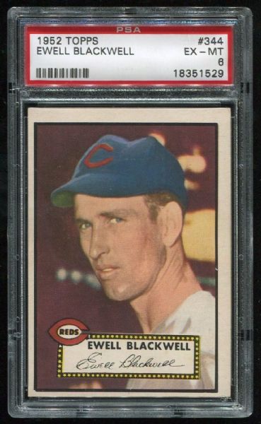 1952 Topps #344 Ewell Blackwell PSA 6