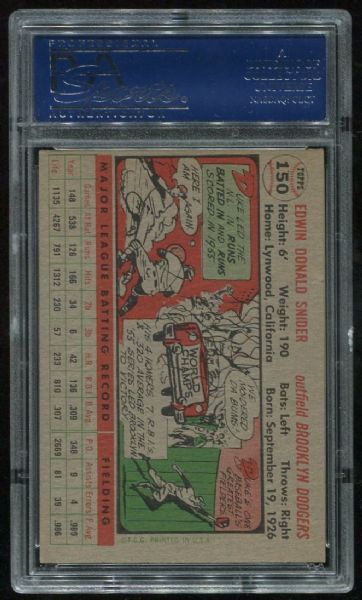 1956 Topps #150 Duke Snider PSA 6.5