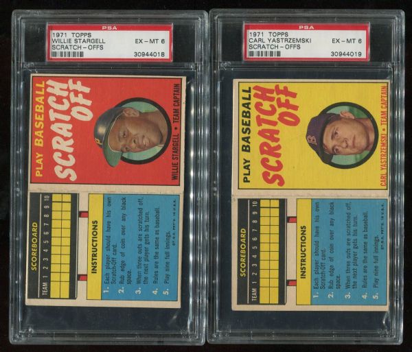 1971 Topps Scratch-Offs Lot of 11 Assorted