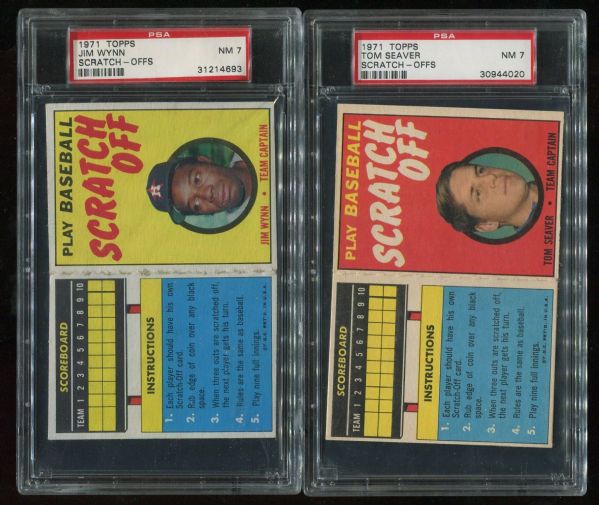 1971 Topps Scratch-Offs Lot of 11 Assorted