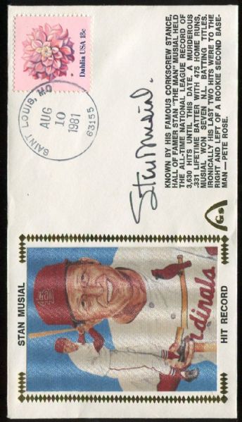 Signed Gateway First Day Cover Stan Musial 8/10/81