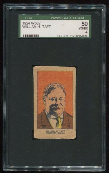 1924 W562 William H. Taft SGC 50