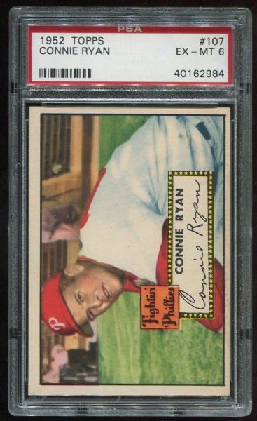 1952 Topps #107 Connie Ryan PSA 6