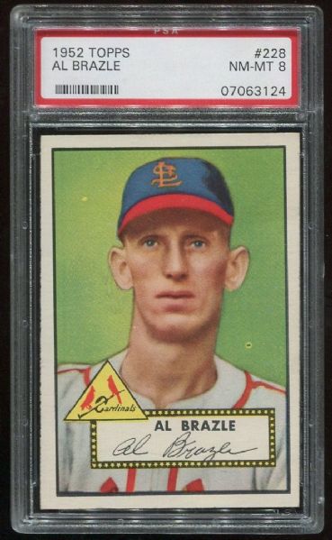 1952 Topps #228 Al Brazle PSA 8