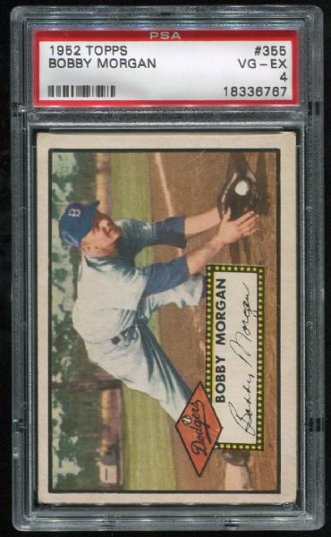 1952 Topps #355 Bobby Morgan PSA 4