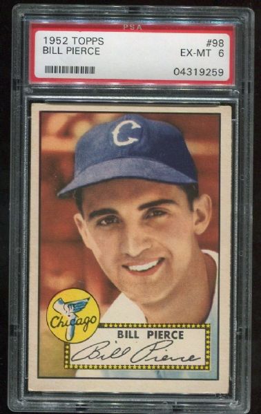 1952 Topps #98 Bill Pierce PSA 6