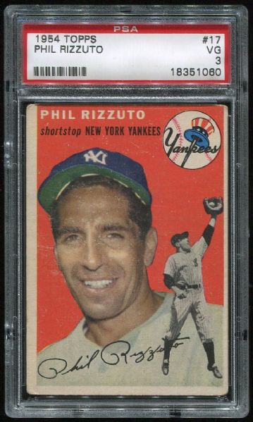 1954 Topps #17 Phil Rizzuto PSA 3